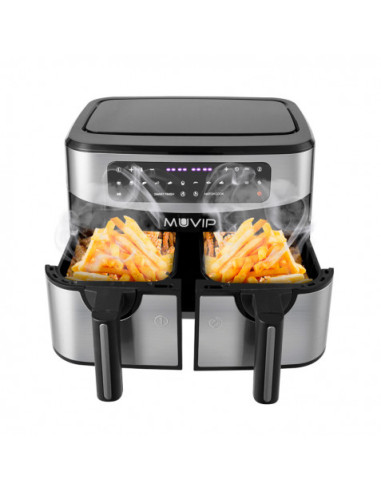 FREIDORA AIRE CALIENTE DOBLE 9 LITROS 2600W PANTALLA TACTIL MUVIP