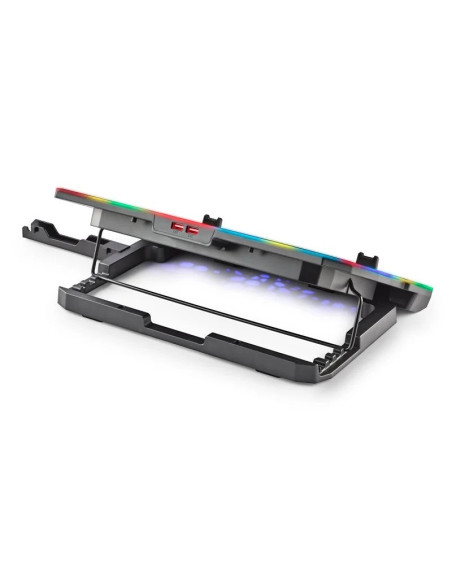 SOPORTE + VENTILADOR NOTEBOOK NGS HEROSTAND RGB BLACK + SOPORTE SMARTPHONE