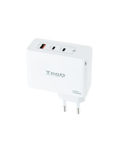 CARGADOR DE PARED TOOQ 100W USB-A/QC+ 2XUSB-C/PD WHITE