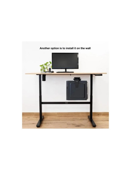 SOPORTE DE ESCRITORIO/PARED TOOQ PARA CPU 10KG BLACK