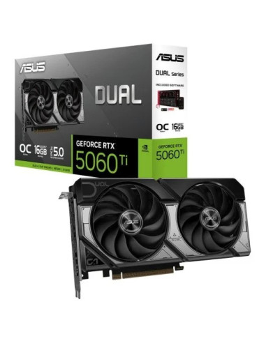 TARJETA DE VIDEO NVIDIA ASUS RTX 5060 TI DUAL OC 16GB GDDR7