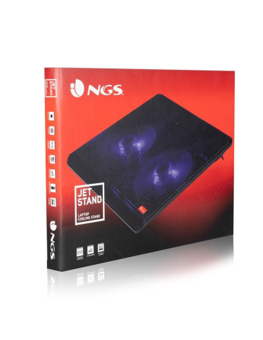 SOPORTE + VENTILADOR NOTEBOOK NGS JETSTAND BLACK