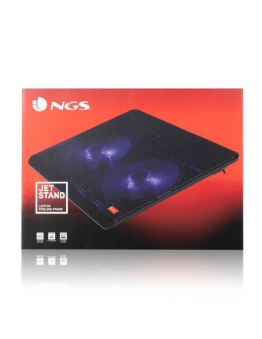 SOPORTE + VENTILADOR NOTEBOOK NGS JETSTAND BLACK