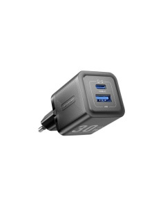 CARGADOR DE PARED VENTION GAN USB-C USB-A 30W BLACK