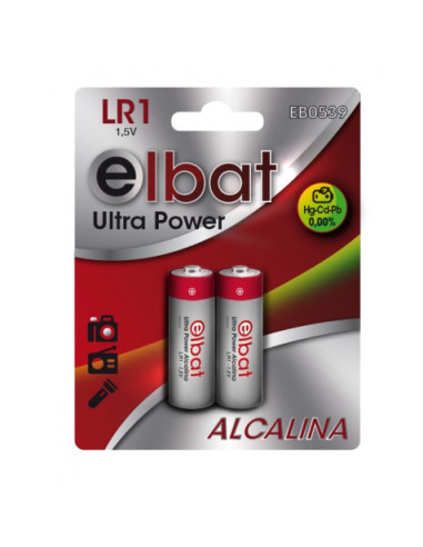 PACK 2 PCS PILAS ALCALINAS LR1 ELBAT