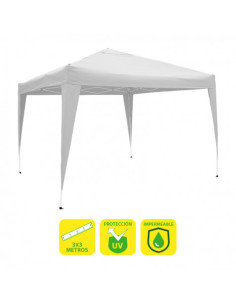 CARPA PLEGABLE ACERO 3X3 METROS BLANCA SUNGARDEN