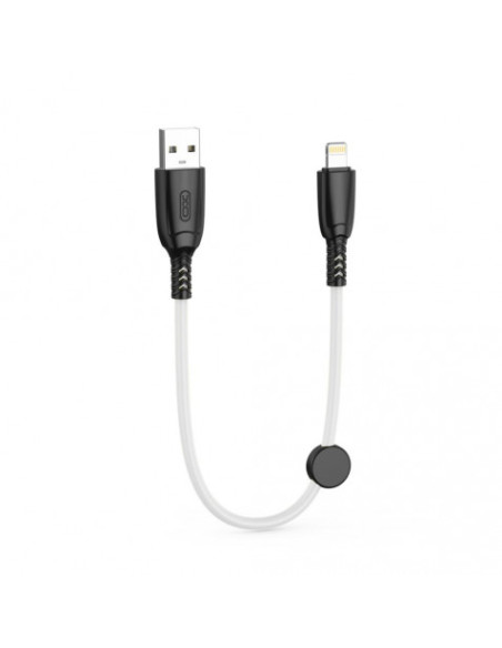 CABLE NB247 CARGA RAPIDA USB - LIGHTNING | 6A | 25CM CON CLIP | BLANCO XO