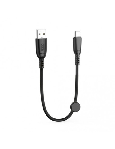 CABLE NB247 CARGA RAPIDA USB - TIPO C | 6A | 25CM CON CLIP | NEGRO XO