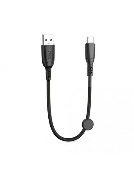 CABLE NB247 CARGA RAPIDA USB - TIPO C | 6A | 25CM CON CLIP | NEGRO XO