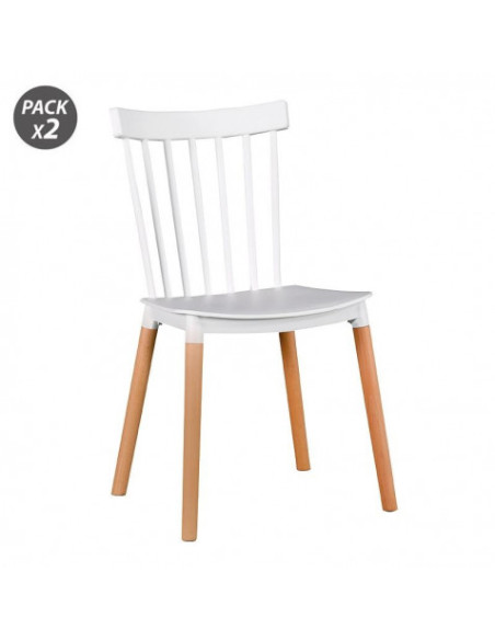 PACK 2 SILLAS DESIGN D800 BLANCAS MUVIP