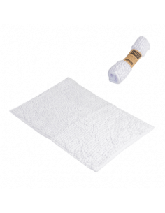 ALFOMBRA BAÑO CHENILLA BLANCO 60X40 HBS