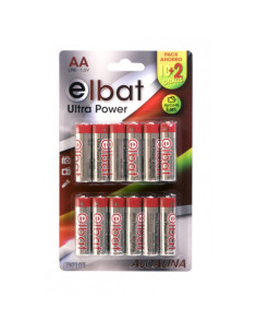 PACK 12 PCS PILAS ALCALINAS LR6/AA ELBAT