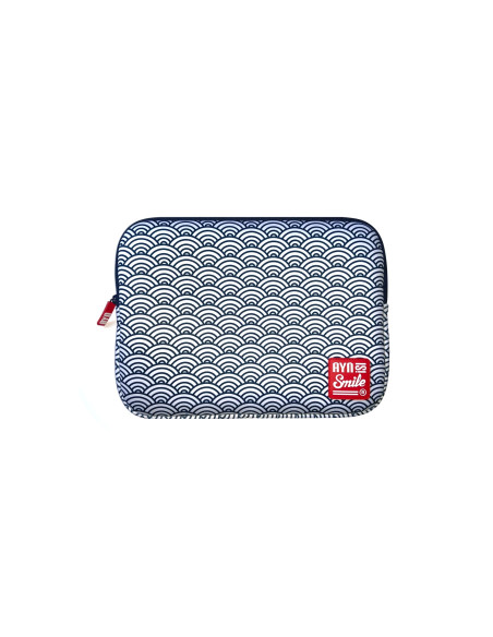 Funda Sleeve para Portátil de 13 y 14 pulgadas Smile Kimono de Neopreno estampado Japonés Seigaiha