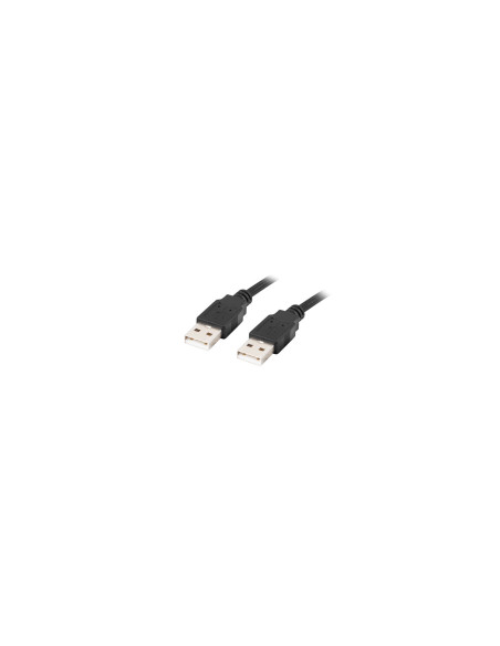 Lanberg CA-USBA-20CU-0005-BK cable USB 0,5 m USB 2.0 Negro
