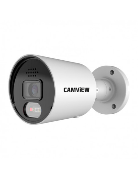 CAMARA IP BULLET 5MP POE FULL AI SIRENA, AUDIO, LUCES Y MICRO SD CAMVIEW