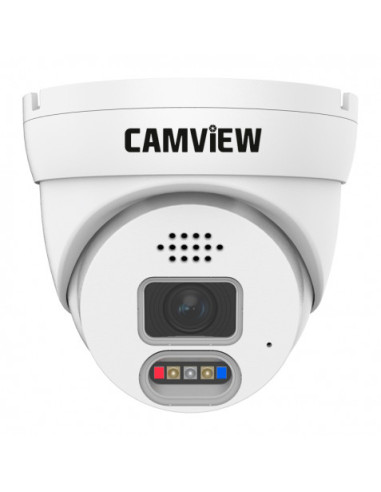 CAMARA IP DOMO 5MP POE CON AI SIRENA, AUDIO, LUCES Y MICRO SD CAMVIEW