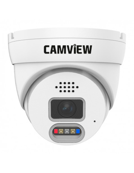 CAMARA IP DOMO 5MP POE CON AI SIRENA, AUDIO, LUCES Y MICRO SD CAMVIEW