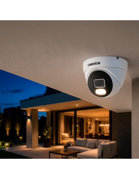 CAMARA IP DOMO 4MP POE DUAL LIGHT CON IA MICRÓFONO Y MICRO SD CAMVIEW