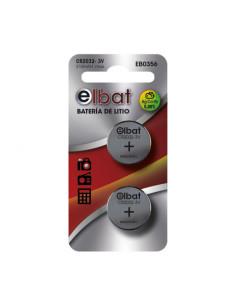 PACK 2 PCS PILAS LITIO CR2032 ELBAT