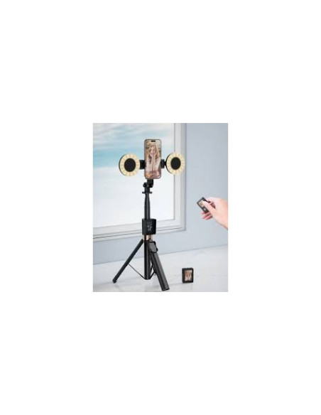 TRIPODE + PALO SELFIE BLUETOOTH SS23 CON MANDO Y LED XO