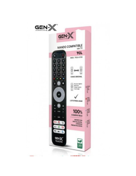 MANDO UNIVERSAL GRANDE PARA TELEVISORES TCL TCLG-2110 GEN-X