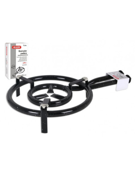 QUEMADOR DE ACERO 40CM PARA PAELLERO GAS ALGON