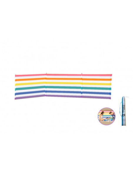 PARAVIENTO DE PLAYA CON 4 PALOS ACERO CON FUNDA