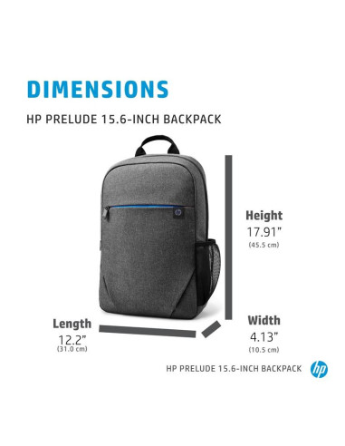 MOCHILA HP PRELUDE BACKPACK 15.6 GREY