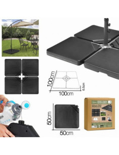 PESO PIE DE SOMBRILLA X4 15L - 50 x 50 x 6.5 cm