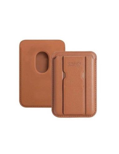CARTERA MAGSAFE CON SOPORTE MARRON GREENLYCA