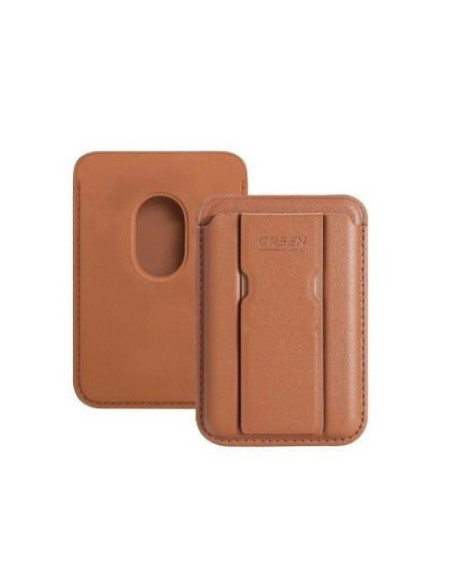 CARTERA MAGSAFE CON SOPORTE MARRON GREENLYCA