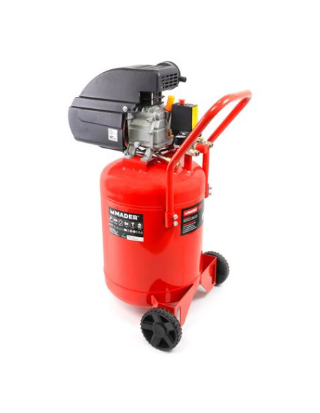 COMPRESOR DE AIRE VERTICAL 50 LITROS | 2HP | 8BAR MADER