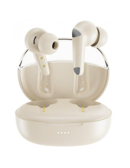 AURICULARES BLUETOOTH TWS CON DOBLE MICRO Y CANCELACION DE RUIDO G22 BEIGE