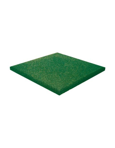 BALDOSA DE CAUCHO ANTITRAUMA 400X400X25MM COLOR VERDE ARTPLAST