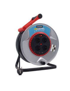 ENROLLADOR DE CABLE 40 METROS 3X2.5MM METALICO MADER
