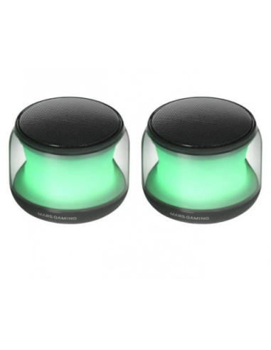 ALTAVOCES 2.0 BLUETOOTH MARS GAMING MS-AURA NEGROS 15W