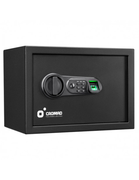 CAJA FUERTE ELECTRÓNICA CON DETECTOR DE HUELLA 250X350X250MM CROMAD