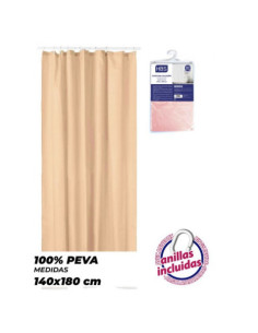 CORTINA DE BAÑO 140X180 NARANJA HBS