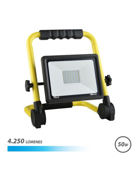 FOCO LED 50W 6500K CON SOPORTE PLEGABLE ELBAT