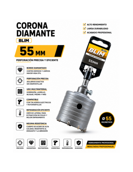 CORONA DIAMANTE 55 MM BLIM