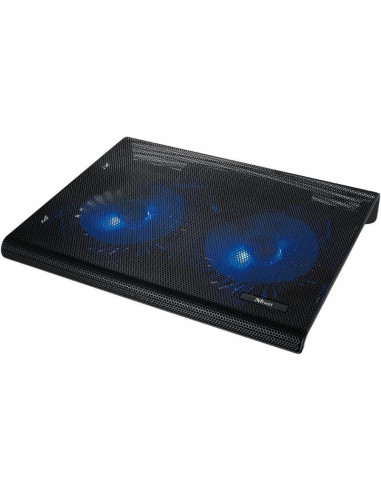SOPORTE + VENTILADOR NOTEBOOK TRUST HASTA 17.4 BLACK