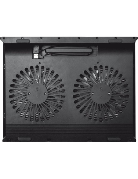 SOPORTE + VENTILADOR NOTEBOOK TRUST HASTA 17.4 BLACK