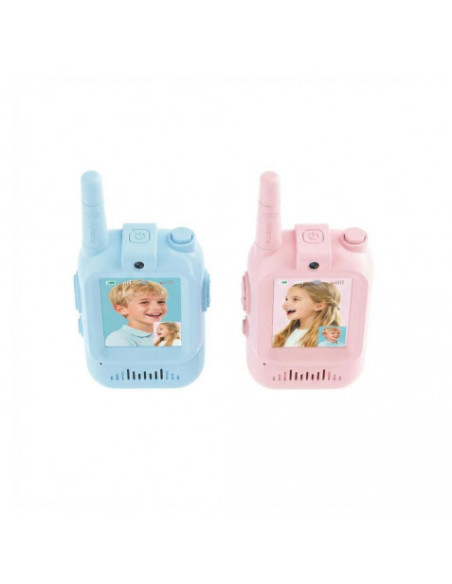 PACK 2 WALKIES TALKIES INFANTILES CON CAMARA AZUL/ROSA DJJ02 XO