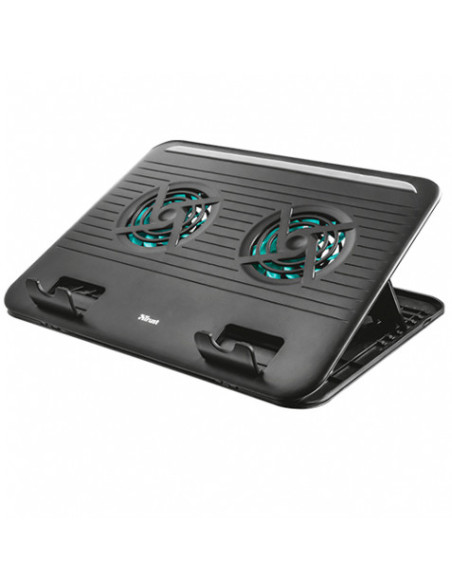 BASE DE REFRIGERACION DOBLE VENTILADOR TRUST CYCLONE HASTA 16\"