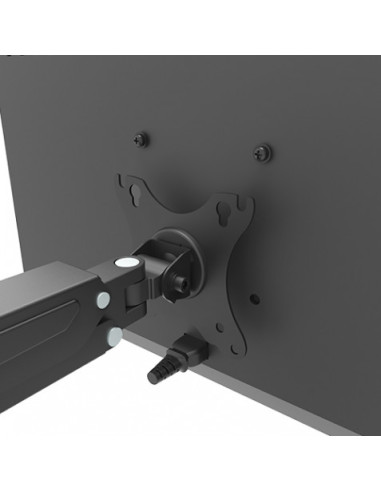 SOPORTE DE MESA 2 MONITORES 17\"-27\" CON PISTON DE GAS CROMAD