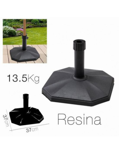 SOPORTE PARA SOMBRILLA RESINA NEGRO 37CM