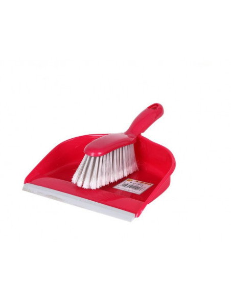 PALA RECOGEDORA CON GOMA 23X30.5CM + CEPILLO