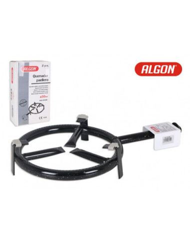 QUEMADOR DE ACERO 30CM PARA PAELLERO GAS ALGON
