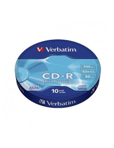 TARRINA 10 UNIDADES CDS VERBATIM 52X DATALIFE