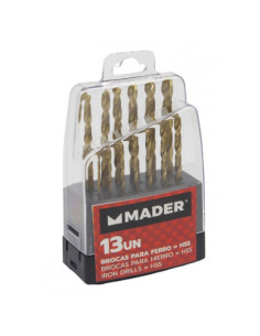 JUEGO 13 UND BROCAS TITANIO PARA METAL MADER